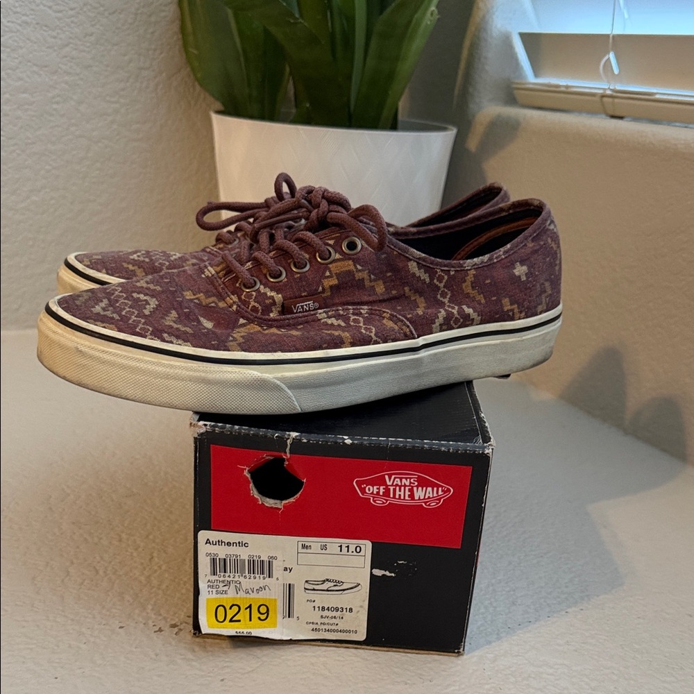 Vans Men's Brown Patterned Sneakers